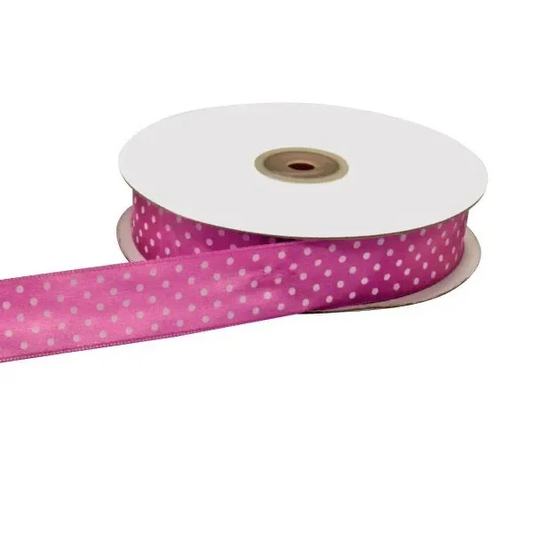 ETM Nastro Doppio Raso Pois 25 Mm 50 Mt Fuxia Vendita calda online