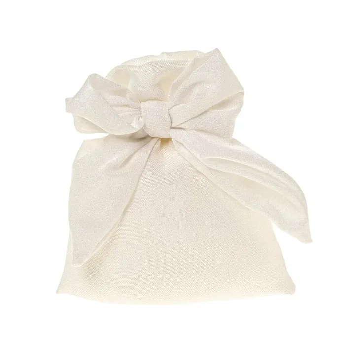 ETM Sacchetto Brillo Fiocco Bag 10 x 12 Cm Bianco 12 Pz