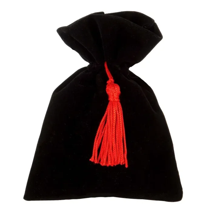 ETM Sacchetto Portaconfetti Verlvet Bag Laurea 10 x 13 Cm Nero 12 Pz Moda