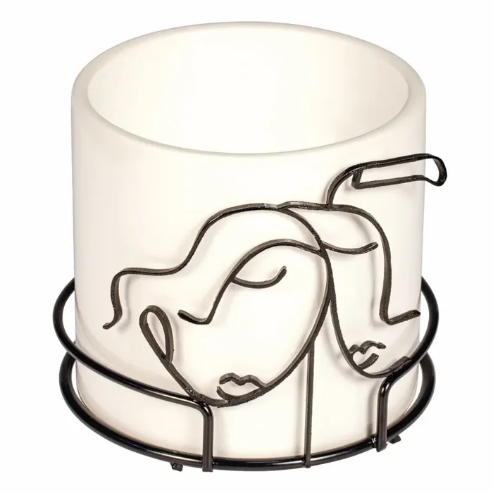 ETM Visi Portapiante D 11 Cm H 9,5 Cm Bianco