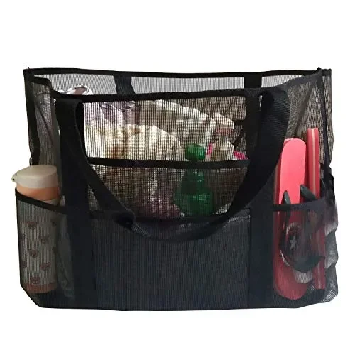 EXTSUD Borsa da Spiaggia con Chiusura a Zip Multitasche Grande a Rete… Vendita online