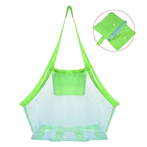 Faburo Large Borsa da Spiaggia in Tessuto A Rete per Riporvi Giocattoli da…
