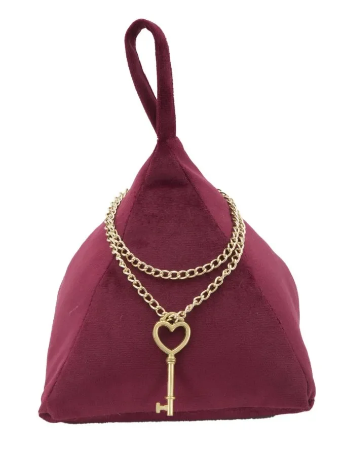 Ferma Porte Triangle Bordeaux 14x14x20 cm in Cotone Online