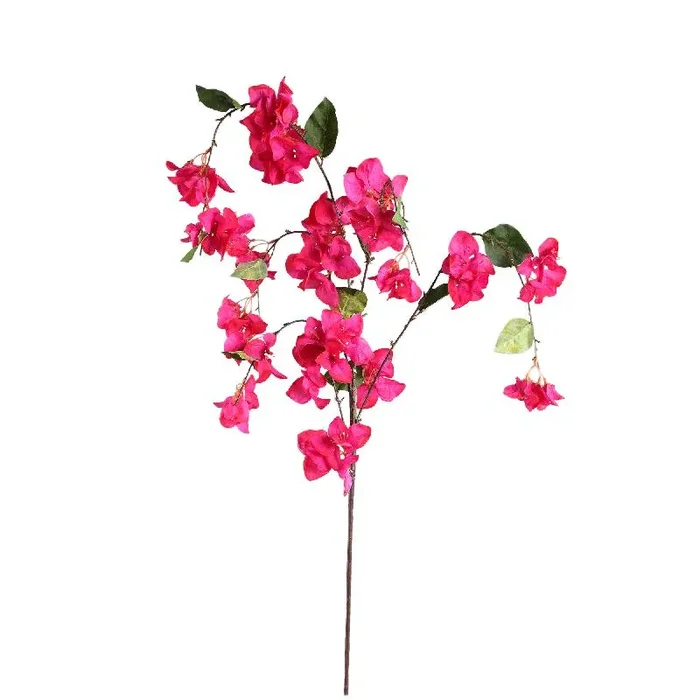 FIORE ARTIFICIALE BOUGAINVILLEA STELO LUNGO IN TESSUTO ROSA CON RIFINITURE IN METALLO (7x11xh.59cm)