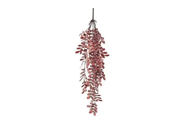 FIORE ARTIFICIALE CON FOGLIE BORDEAUX A CASCATA(75cm)