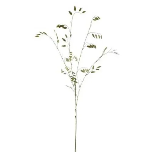 FIORE ARTIFICIALE IN TESSUTO VERDE CON RIFINITURE IN METALLO (28x30xh.63cm)