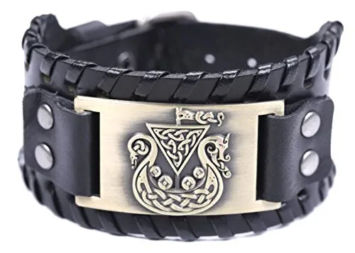 fishhook Norse Viking Nave Pirata Dragon Nodo Celtico Antique Bronze,black