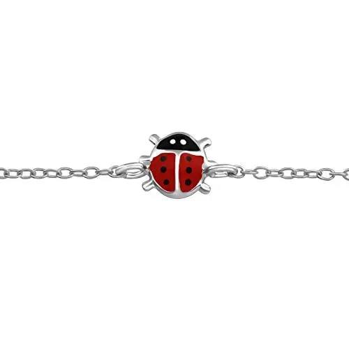 FIVE-D Bracciale per bambini a forma di coccinella, lunghezza 14,5 cm fino a…