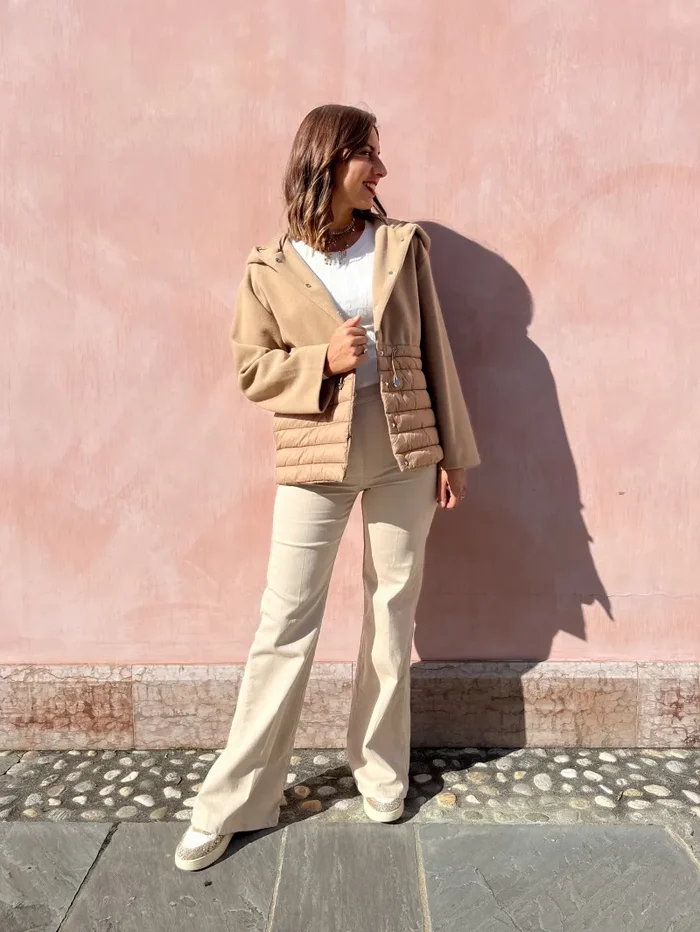 GIUBBOTTO OVER IN PANNO E PIUMINO Vendita calda - immagine 3