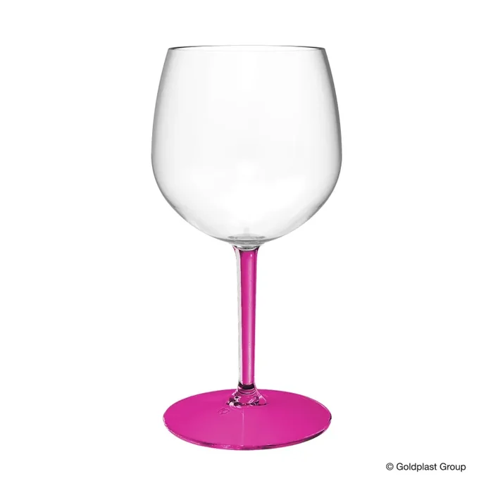 Gold Plast Bicchiere Balloon Tonic + Gambo Fucsia Trasparente 582 Cc