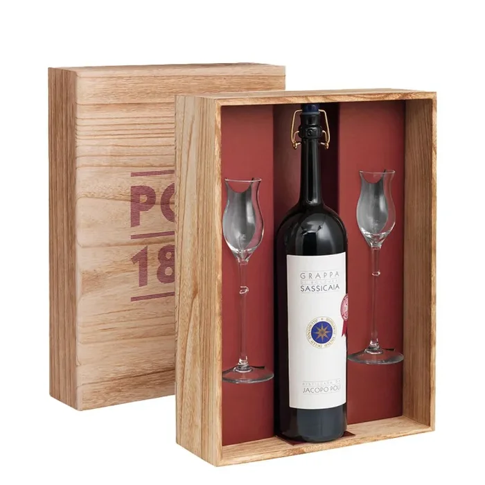 Grappa Sassicaia + 2 bicchieri – Distilleria Poli