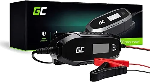 Green Cell® Caricabatterie Intelligente 6V/12V 4A (SLA, AGM, Gel, EFB, Wet, LiFePO4) completamente automatico con modalità di ricondizionamento del test della batteria per auto moto camion Camper