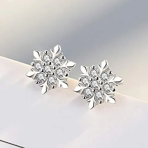 HAISWET – Orecchini a perno a forma di fiocco neve, in argento Sterling… - immagine 3