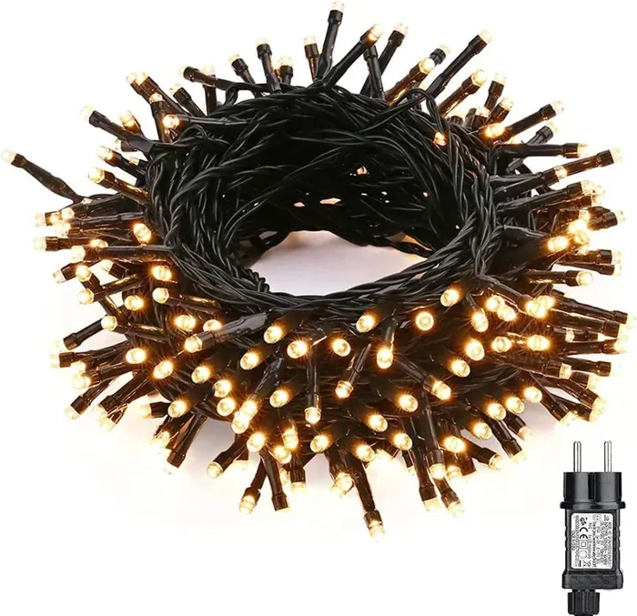 Halloween Luci Arancia+Viola – NEXVIN 25M 200LED Catena Luminosa con 8 Modalità, Funzione Timer e Memoria, Collegabile, Halloween Decorazioni da Esterno ed Interno, Filo verde scuro - immagine 3