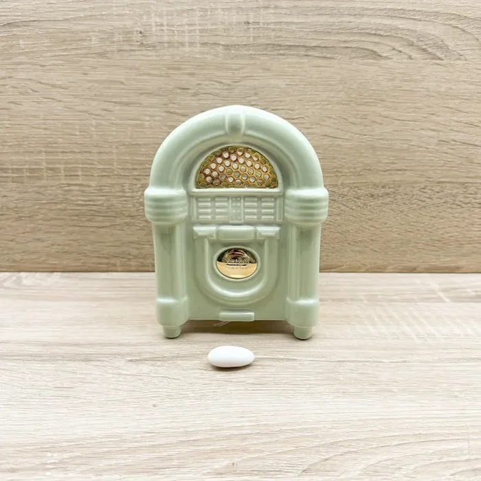 Jukebox Cassa Vintage Verde Salvia e Oro Baratti Moda