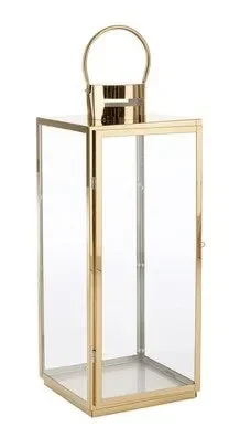 LANTERNA IN METALLO ORO CON MANICO