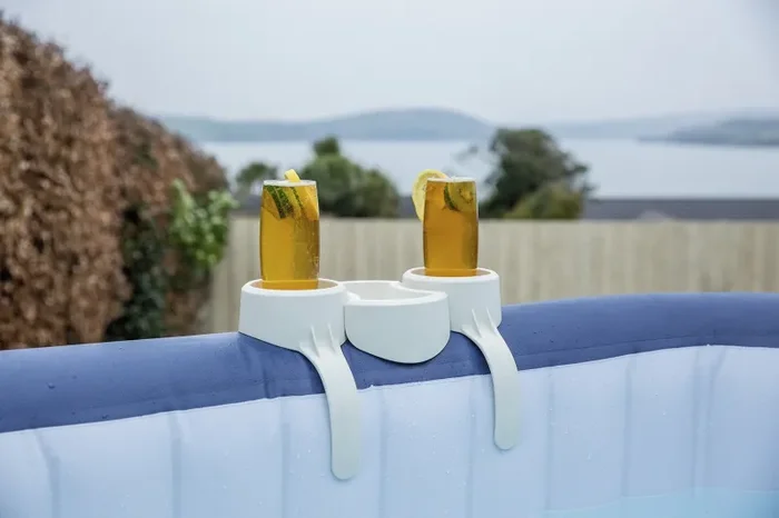 (Lay-Z-Spa Bestway Portaoggetti Adatto per Tutte Le 26.5×13.5×23 cm, Bianco - immagine 3