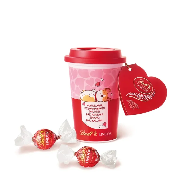 Lindt Bicchiere Corgi con Boules al Latte 112 Gr