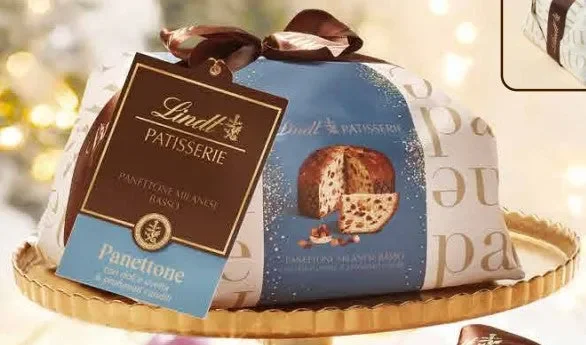 Lindt Panettone Natale Tradizionale Gocce di Cioccolatom Uvetta e Canditi 1 Kg