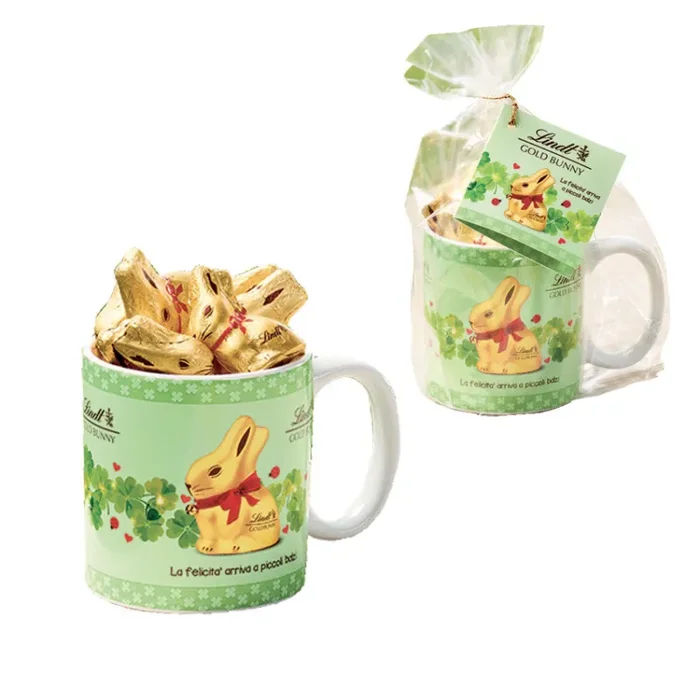 LINDT TAZZA GOLD BUNNY QUADRIFOGLIO LATTE Vendita calda