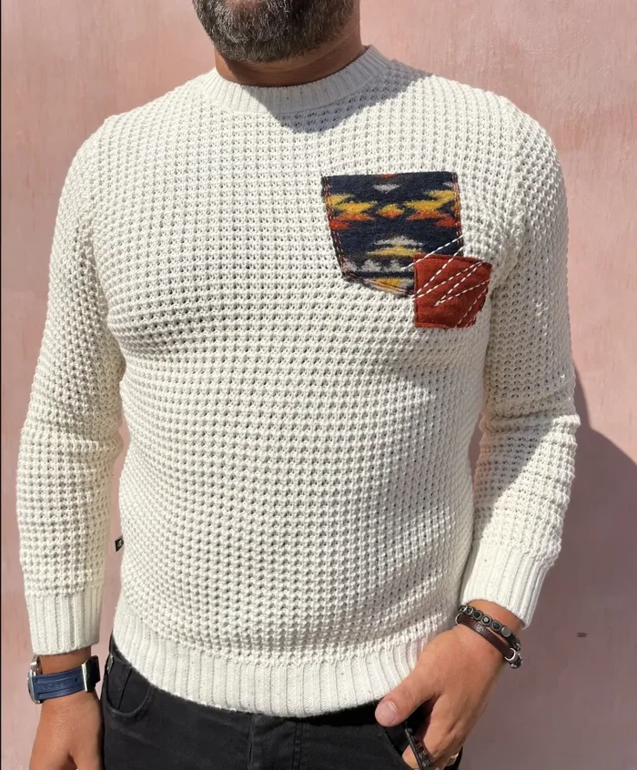 MAGLIONE PERLATO TASCHINO PATCH Vendita online