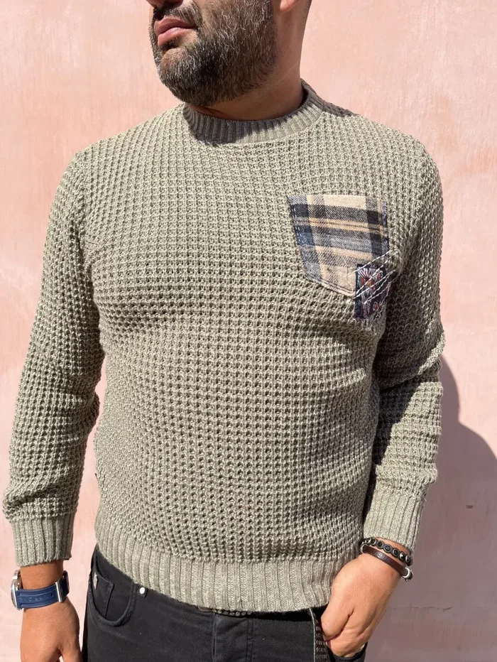 MAGLIONE PERLATO TASCHINO PATCH Vendita online - immagine 2