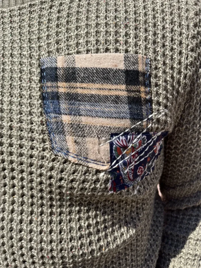 MAGLIONE PERLATO TASCHINO PATCH Vendita online - immagine 3