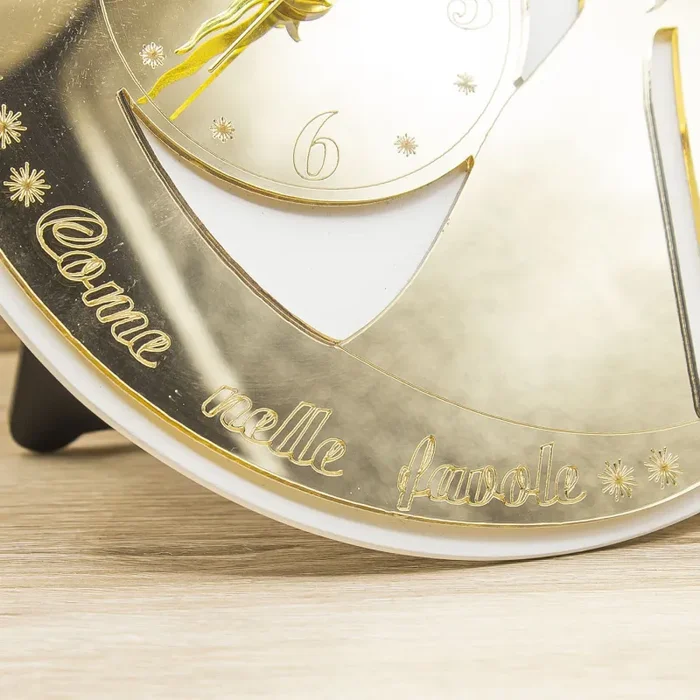 Orologio con Luna e Sposi Oro - immagine 3