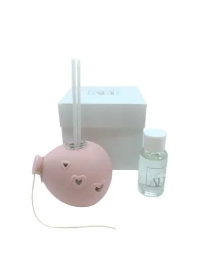 PALLONCINO LED PROFUMATORI SATINATO ROSA (8X7X6CM)+SC70+TAG Sconti