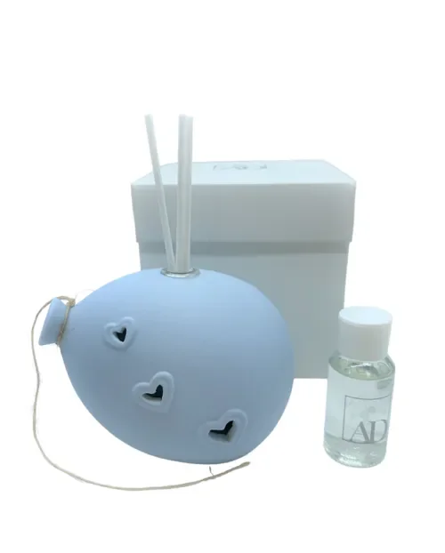 PALLONCINO MEDIO LED PROFUMATORE SATINATO CELESTE (11.5X9X8.5CM)+SC80+TAG