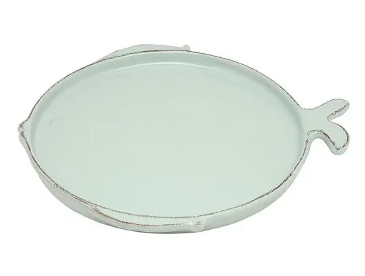 PIATTO PIANO MARINA IN CERAMICA ACQUAMARINA (diam.27cm)