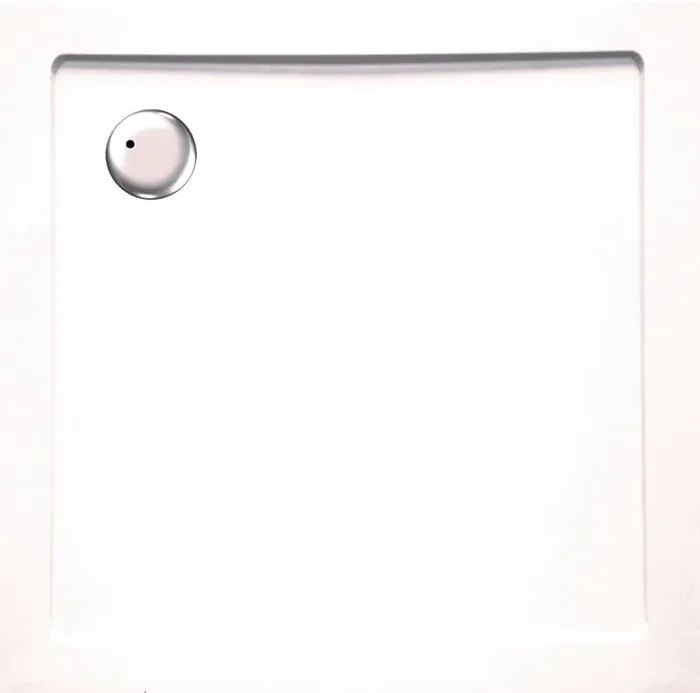 Piletta cromo sifonata per piatto doccia Solilux – uscita con calotta 40 mm foro piatto doccia 90 mm – coperchio ABS riv. acciaio inox 120 mm“