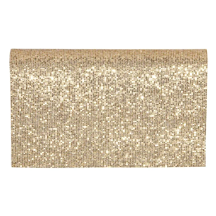 Piovaccari Runner di Natale Paris H 26 Cm L 2,5 Mt Gold