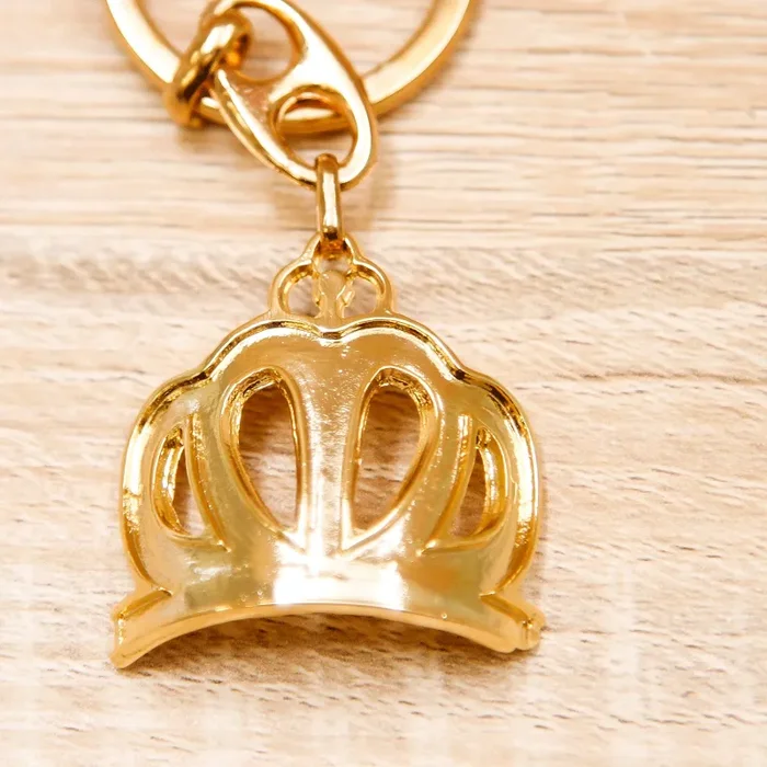 Portachiavi Corona King Dorata Moda - immagine 2