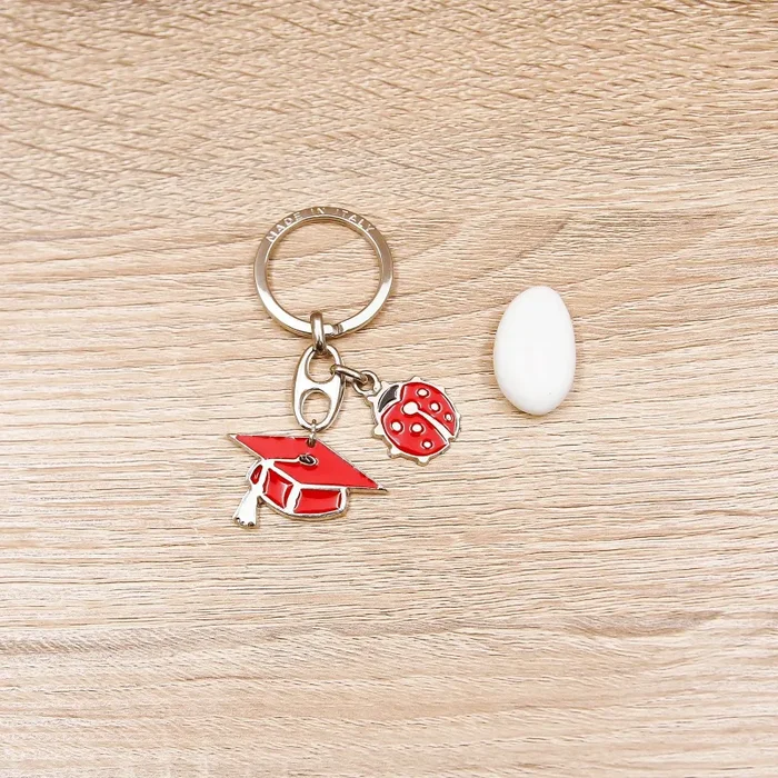 Portachiavi Laurea con Coccinella