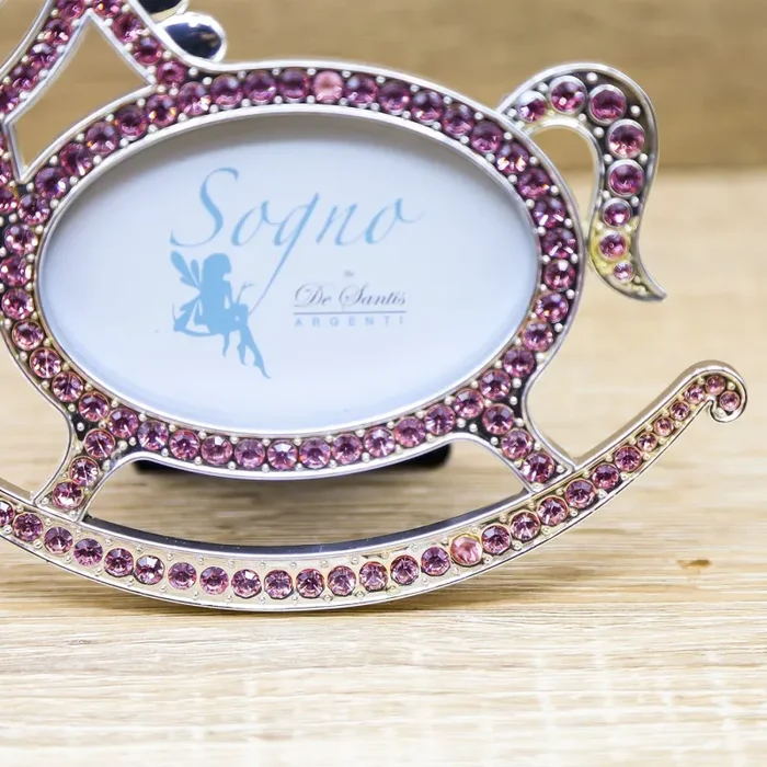 Portafoto Cavallo a Dondolo di Strass Rosa De Santis Argenti - immagine 3