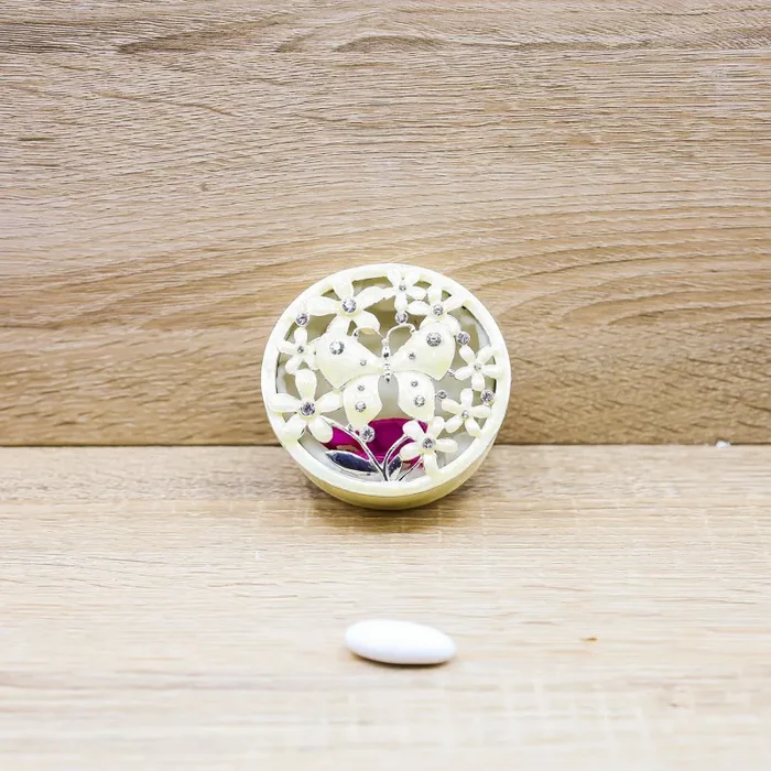 Portagioie Tondo con Farfalle De Santis Argenti