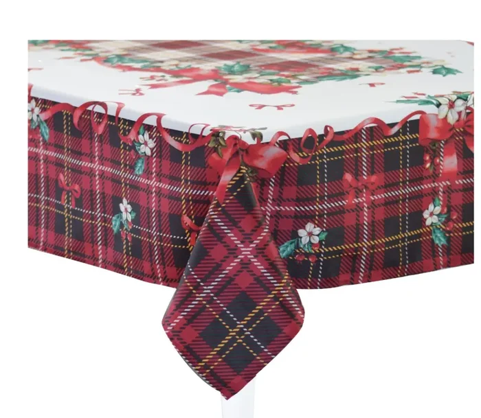 Preziosa Home Tovaglia Raso Natale Ass. 140 x 240 Cm Poliestere Multicolor 1 Pz