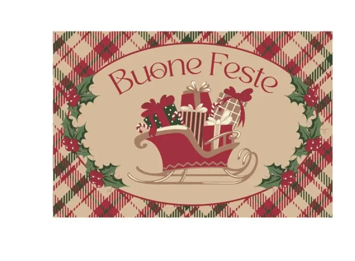 Preziosa Home Zerbino Natale Ass. Cocco Antiscivolo 40 x 60 Cm Rettangolare 1 Pz