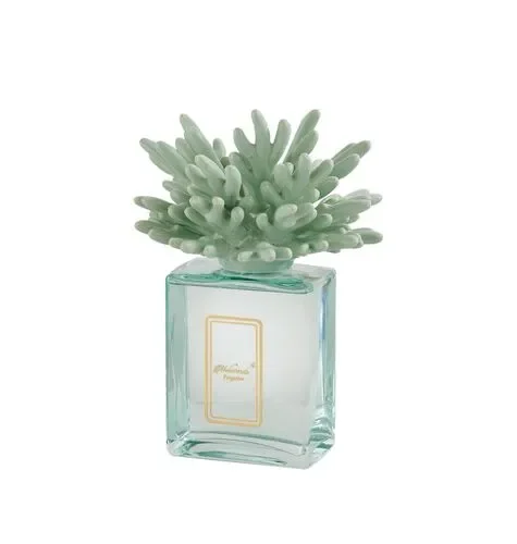 PROFUMATORE CON TAPPO CORALLO IN CERAMICA DI CAPODIMONTE VERDE SALVIA (500ml) Online