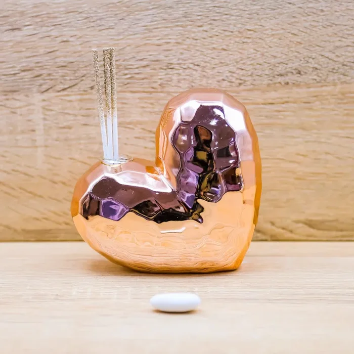 Profumatore Medio Cuore Oro Rosa Claraluna