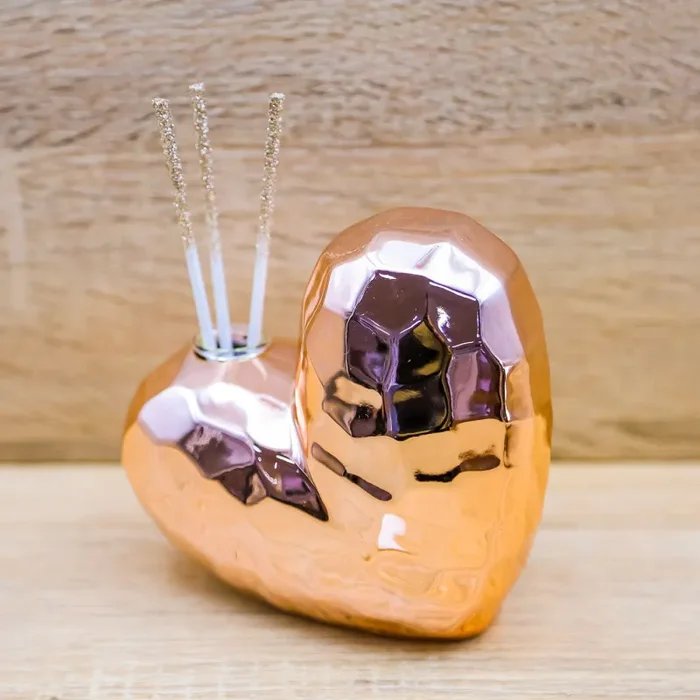 Profumatore Medio Cuore Oro Rosa Claraluna - immagine 2