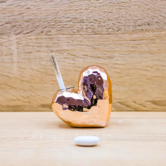 Profumatore Piccolo Cuore Oro Rosa Claraluna