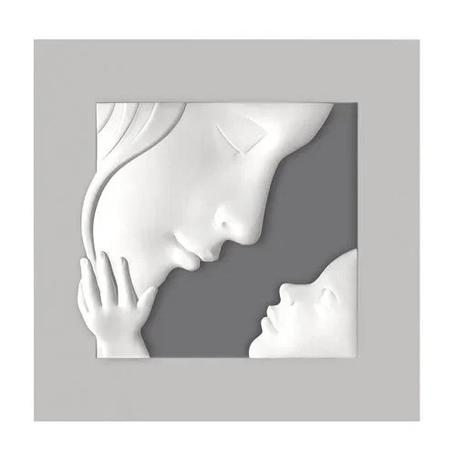 QUADRETTO MATERNITA’ IN MARMORINO GRIGIO (15x15cm) Online ora