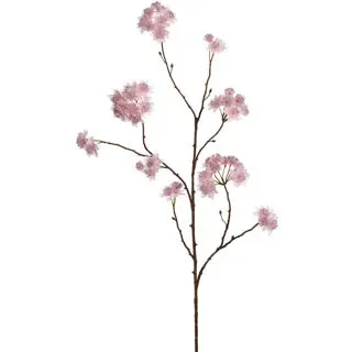 RAMO CON FIORI ASTRANTIA IN SETA ROSA (h.110cm)