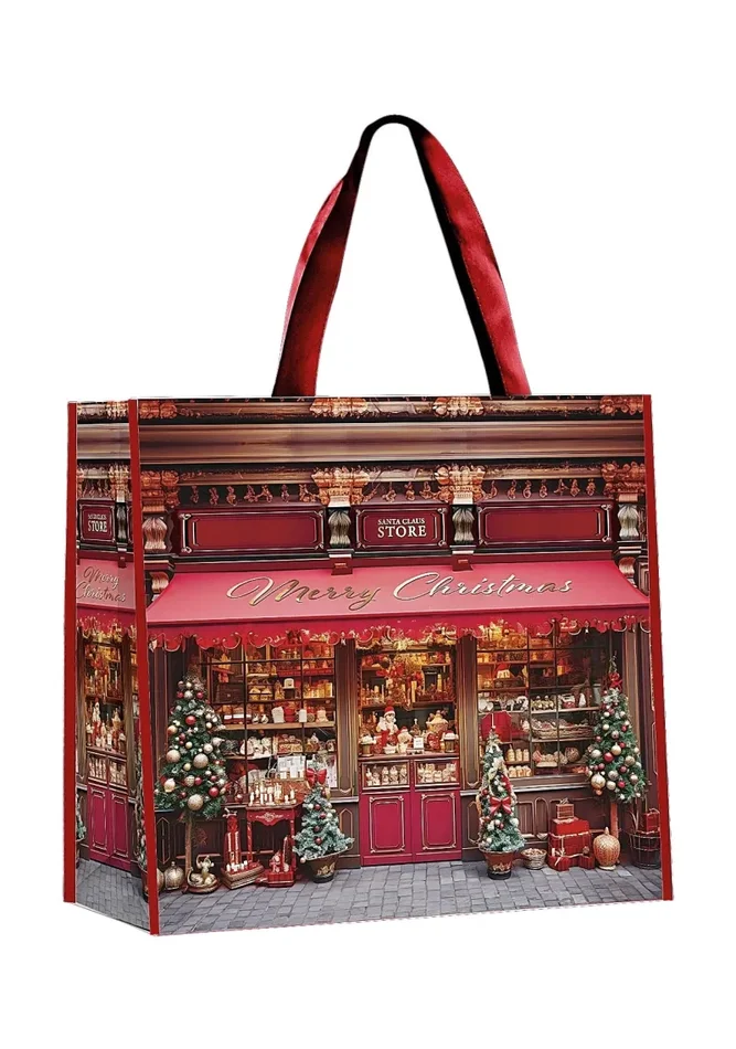 Regalo Italiano Borsa PP Natale 43 x 15 Cm H 37 Cm Ass. Multicolor 1 Pz In saldo - immagine 2
