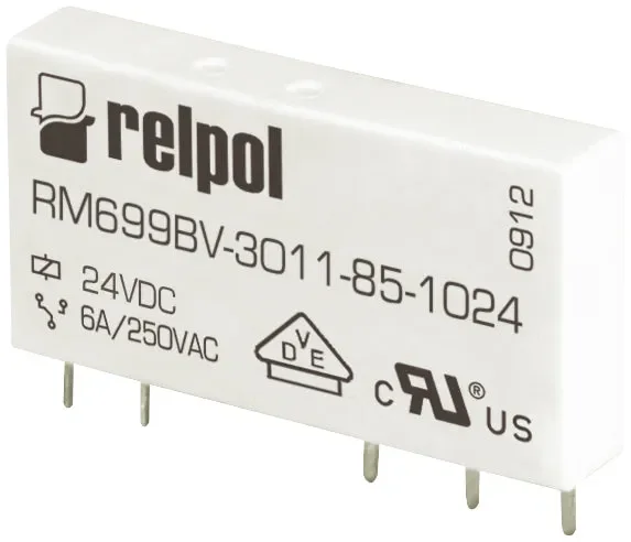 Relè Miniatura Slim PCB Relpol 24Vdc 6A IP67 – SPDT 1 Polo | LED-Mobile