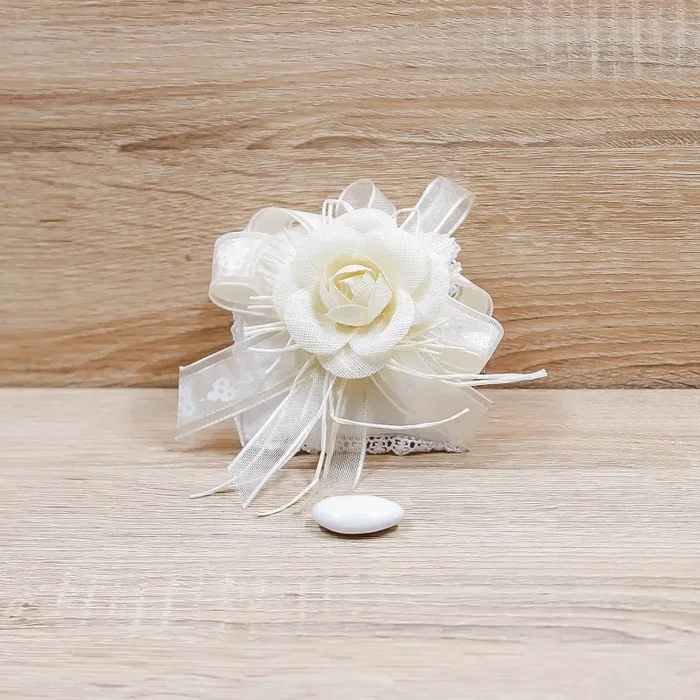 Sacchetto Cuscino con Rosa Panna Vendita calda online