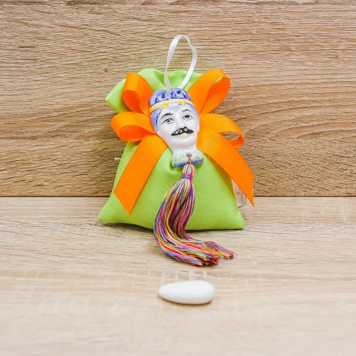 Sacchetto Verde con Testa Moro