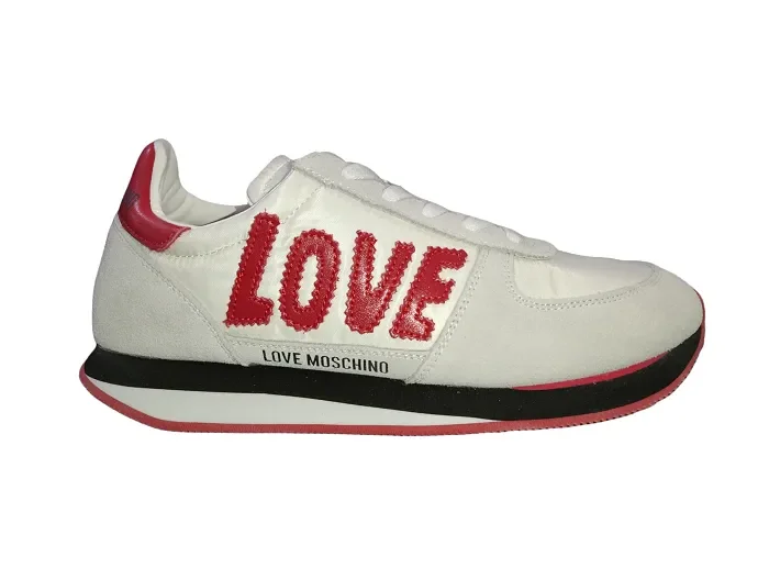 Scarpe donna Love Moschino art JA15322G1EIN210 colore bianco rosso misura a scelta